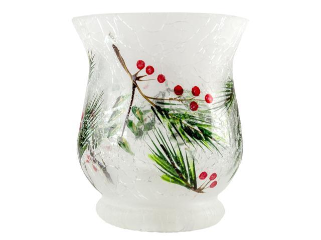 Darice 354 in High Berries And Pine Glasss Candle Holder