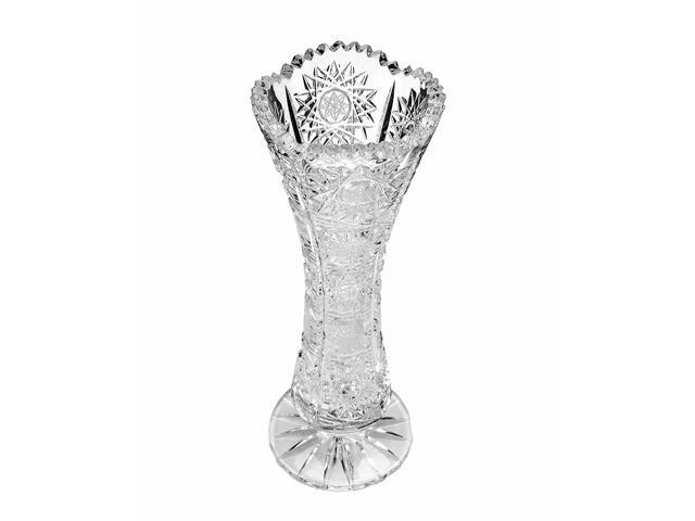 8'H Crystal Cut Decorative Flower Vase Centerpiece Bud Vase Wedding Gift