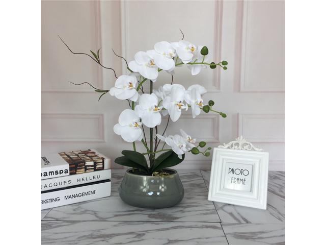 Large Artificial Flower Arrangement Lifelike Silk Orchid Artificial Flower with