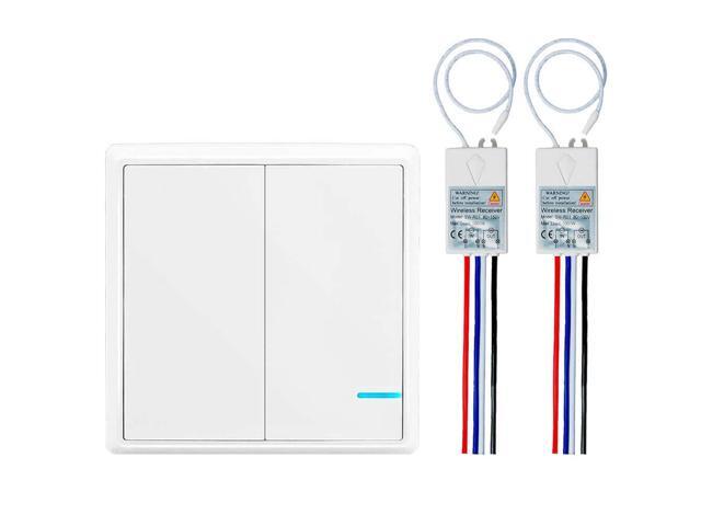 2-Gang ON/OFF Wireless Switch Receiver Remote Control for LED Light Ceiling Fan