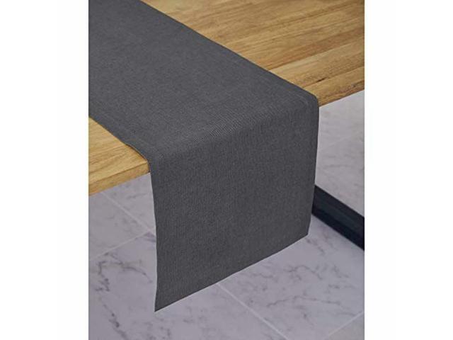 Table Runner Linen Medium Weight Indoor Home Decor 14'x72' Graphite High Quality