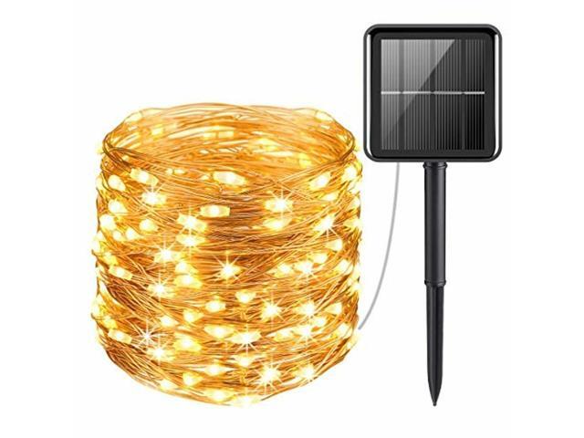 Solar String Light 100 LED Copper Wire Fairy Lights Waterproof Lighting White