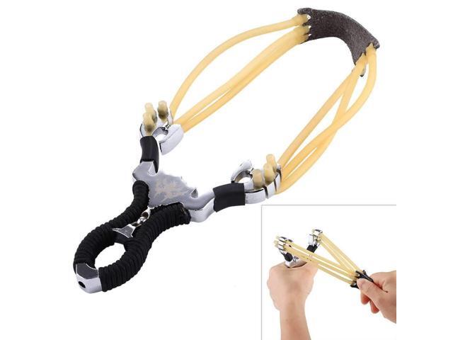 Snake Design Stainless Steel Slingshot with Detached Latex Band(Silver)