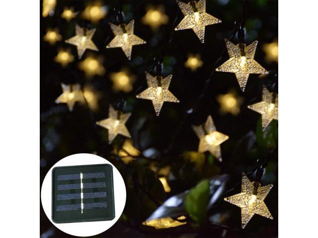 Windpnn Solar String Lights Outdoor Solar Powered Star String Lights 30ft 50LE
