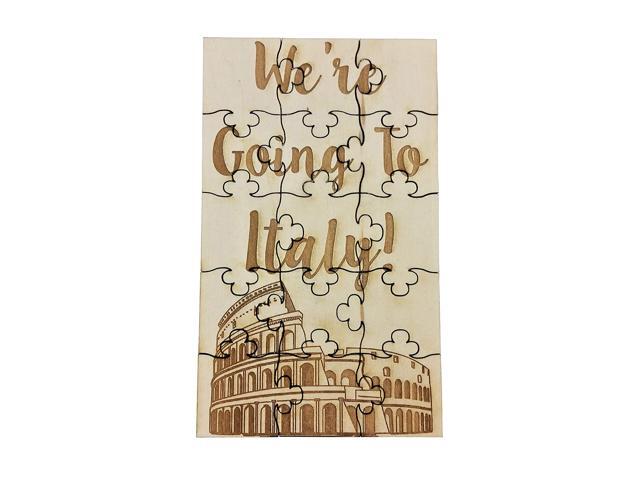 Were Going to Italy 15 Piece Basswood Jigsaw Puzzle Surprise Vacation Reveal