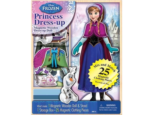Bendon 06703 Disney Frozen Anna 25-Piece Wooden Magnetic Doll Dress-Up Kit