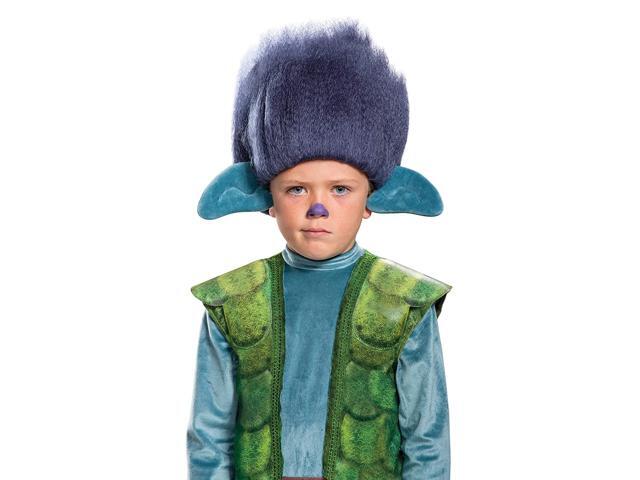 Trolls World Tour Branch Wig Trolls World Tour Child Costume Accessory Pink Kids Size Movie Character Dress Up Wigs