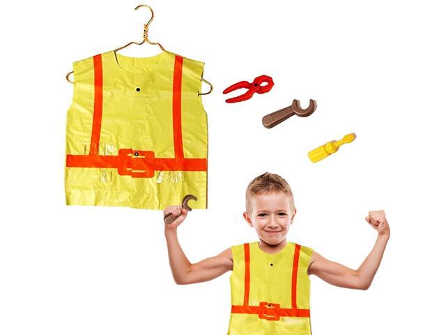 Toy Cubby Little Construction Vest and Plastic Equipment Set