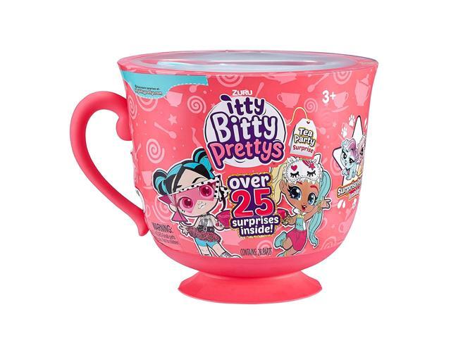 Itty Bitty Prettys Tea Party Teacup Dolls Playset (with Over 25 Surprises!) by Zuru - Rocker and Unicorn Blue Top (9703A)