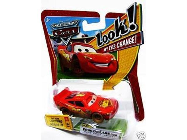 Disney Pixar Cars Dirt Track Lightning McQueen with Lenticular Eyes