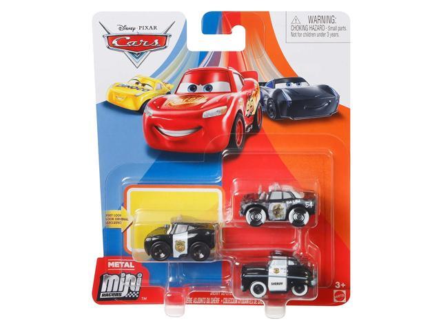 Disney Cars Mini Racers Sheriff Deputies Series 3-Pack Officer Lightning McQueen APB and Sheriff
