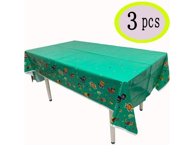 Superhero Tablecloth52 87in 3 Pieces Per Pack Plastic Tablecloths for Rectangle Tables