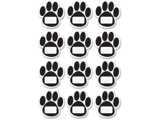 Ashley Design Dry-Erase Magnets Paws 12 Pcs 1/ST Black 10104