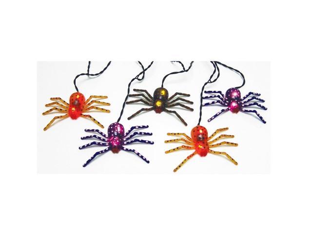 Sienna H25G6211 Halloween Creepy Glowing Spider Light Set 4 Black