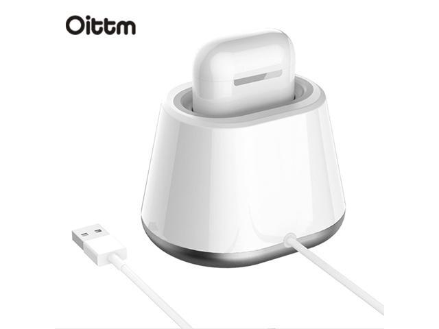 Oittm Portable 5V 24A Output USB Charger Dock Station Fast Charger for AirPods Charging Case Built-in Connector