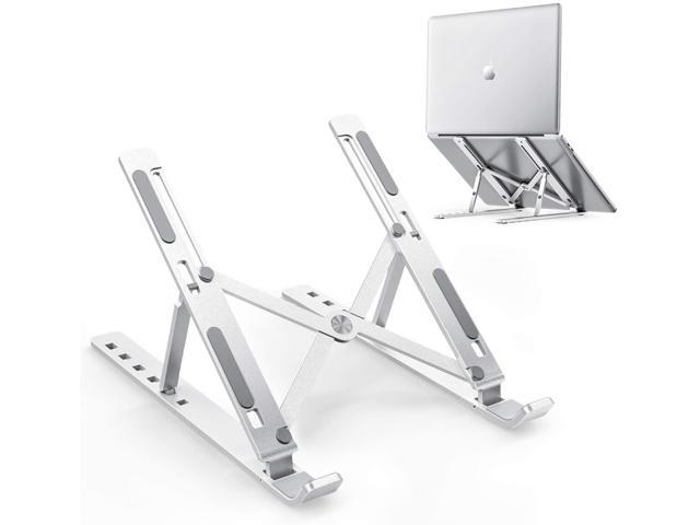 Color : White Foldable Portable Desktop Holder Compatible with All Laptops Adjustable Aluminum Laptop Tablet Stand Laptop Stand 
