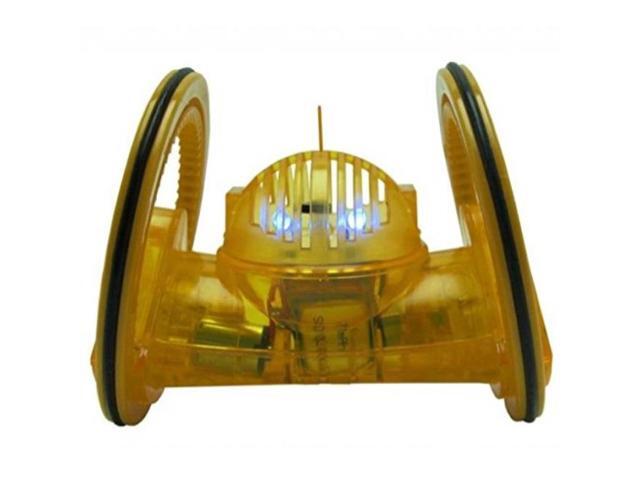 trekbot wheeled stunt bot desk pet yellow