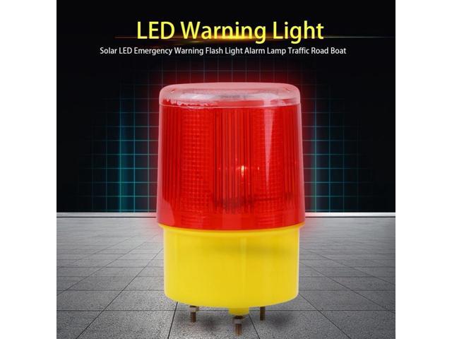 1pc 25W 3V Solar LED Emergency Warning Flash Light Alarm Lamp Traffic Road Boat Red Light