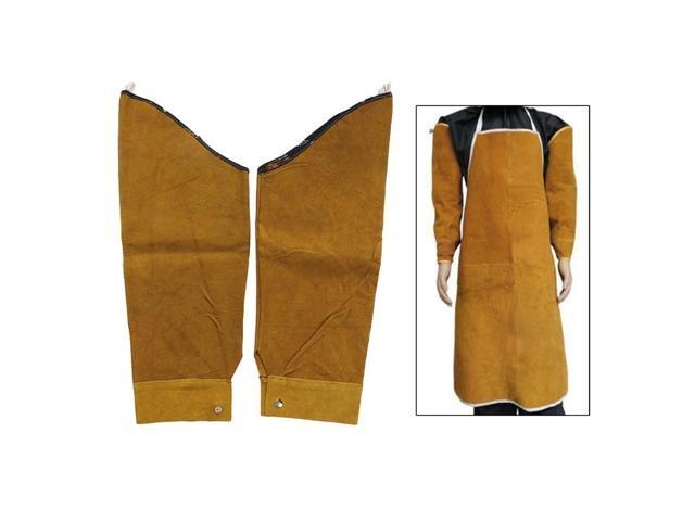 Split Leather Heat Resistant Welding Sleeves Protective Armband for Welding Tool
