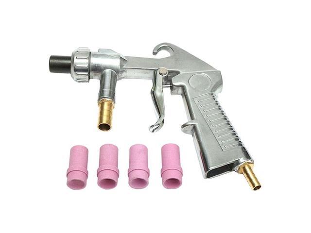 Sandblaster Gun Air Siphon + 4pcs Ceramic Nozzles Abrasive 45mm/5mm/6mm/7mm Set