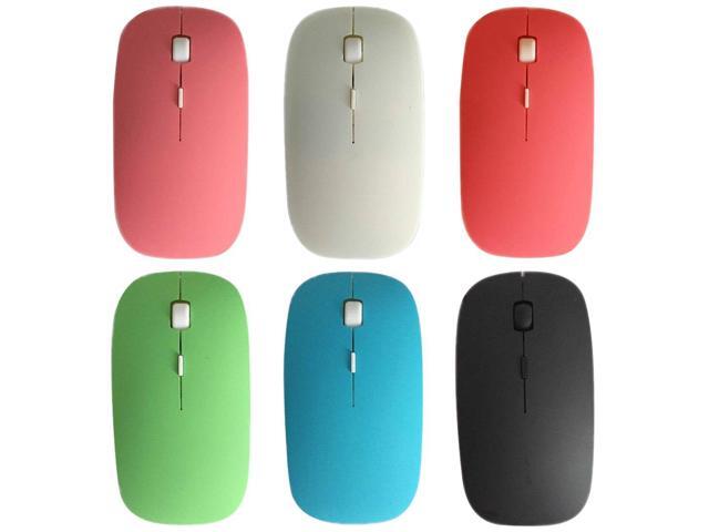 Ultra Thin USB Optical Wireless Mouse 24G Receiver Super Slim Mouse Cordless for Computer PC Lap Desk