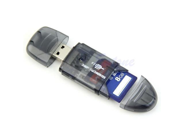 LED Indicator Lights SDHC / SD / MMC Memory Card Reader to USB 20 Adapter Z09