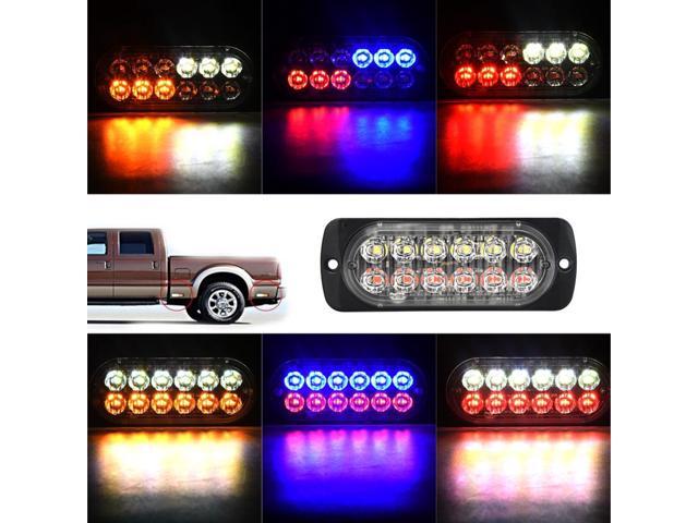 12-24V Truck Car 12 LED Flash Strobe Emergency Warning Light Flashing Lights