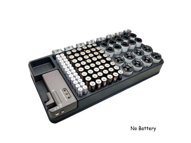 Battery Tester Simple Operation Large Capacity Storage Case Organizer Home Use Box Small Tool For AAA AA 9V C D Batteries