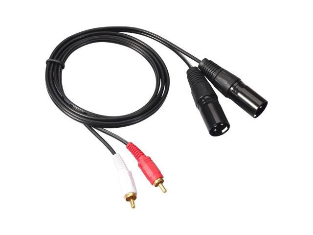Dual RCA Male to XLR Male Cable 2 XLR to 2 RCA Plug HIFI Stereo Audio Cable for audio connection of microphone mixer headphone