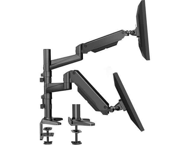 Dual Monitor Stand Fits Two 17-32 inch Screens with Height Adjustable Gas  Spring Arm 