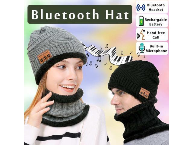 Wireless bluetooth V42 Knitted Plus Winter Keep Warm Running Hat Bib Headset Headphone Music Headbands Sport Smart Cap
