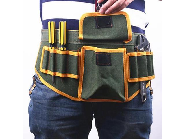 Canvas Hardware Waist Tool Storage Bag Durable Waist Tool Holder Screwdriver Tool Pouch Bag Adjustable Buckle Customized Logo