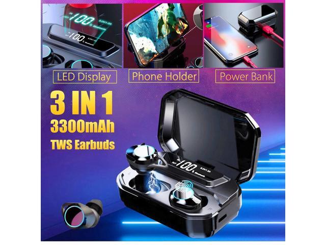 TWS True Wireless 6D Stereo HIFI bluetooth 50+ Earphones Mini Earbuds Soorts Headset LED Charging Box 3300mAh Power Bank