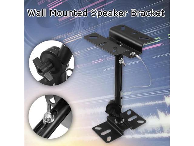 LEORY 1 PC Black Steel Speaker Wall Mount Bracket Speaker Holder 180 Degree Rotation For Speaker