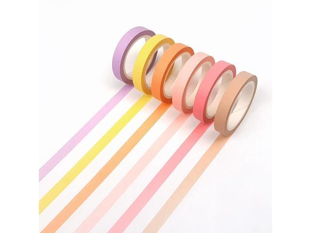 8mm Width Colorful Rainbow Japanese Decorative Adhesive Tape Masking Washi Tape Diy Scrapbooking Tools Sticker Label