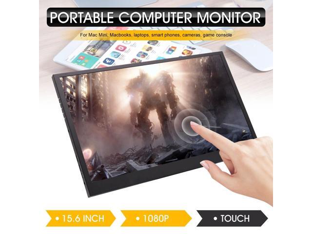 156 Inch Portable Monitor 1920*1080P IPS LCD Screen Display Touch Screen for PS3/PS4 forHDMI for XBOX One game Gifts