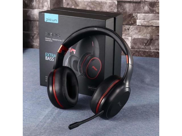 Wireless bluetooth Over-Ear Headphones RGB LED Vibration Bass Gaming Headset Up to 80 Hours Playing Time with Mic For Gamer
