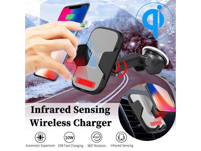 Automatic Infrared QI Wireless Charger Air Vent Car Mount Suction 10W Fast Charging Holder for iPhone 8 XS Max XR Samsung S9 S8