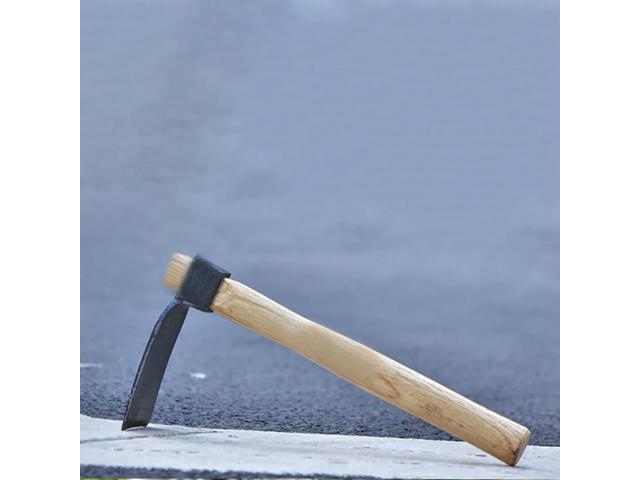 1PC Hoe with Wooden Handle Portable Garden Hand Tool Steel Gardening Planting Digger Excavator Farming Agriculture