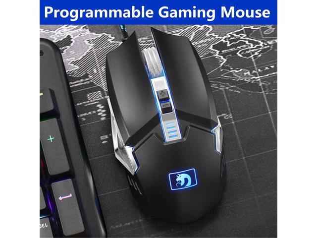 Wireless Gaming Mouse 2400dpi Rechargeable 7 buttons Backlight Breathing Comfort Gamer Mice for Computer Desktop Laptop
