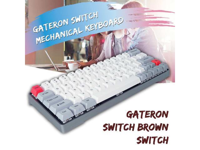 Gateron Switch GK64 Aluminum Alloy Case PBT Keycaps Hot Swappable RGB Gaming Mechanical Keyboard For-Mac OS Windows