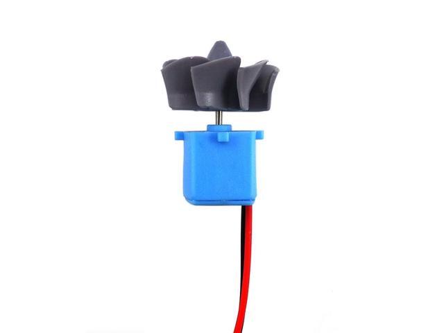 Wind Turbine Generator DIY Kit Micro Motor+Diode Plug Four Blue/yellow Leaf Paddle Hydraulic Generator