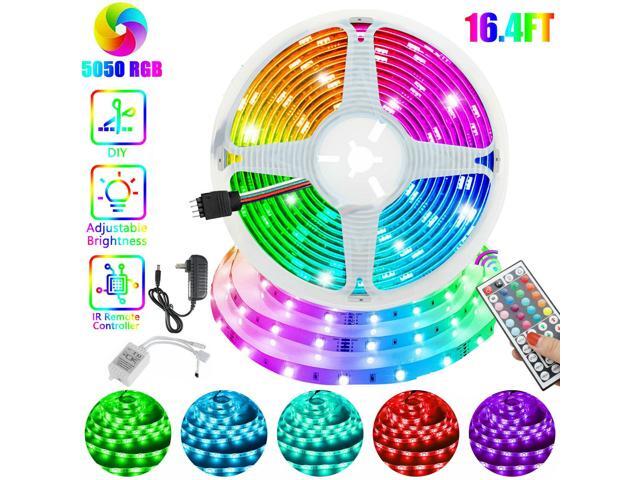 Led Strip Lighting 5M 164 Ft 5050 RGB 150 LEDs Flexible Color Changing Light