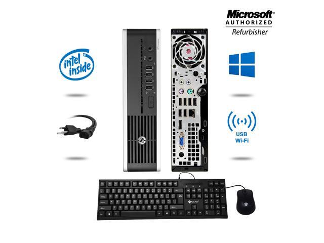 Best for School / Office Works- HP Compaq Elite 8000 USFF Desktop Computer Core 2 Duo 8GB 512GB SSD Windows 10 Home -64 Bit Free Wired Keyboard & 
