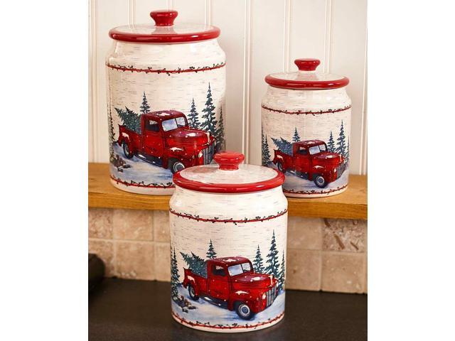 Neweggbusiness Vintage Country Red Pick Up Truck Kitchen