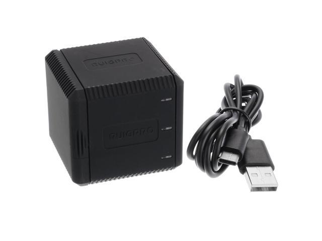 For GoPro Hero 5/6/7 1pc 3 Slots ABS Black Camera Charging Storage Case Professional Camera Battery Charger Mayitr