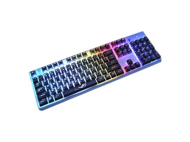 104 Keys Gaming Backlit Keycap with Transparent Backlight ABS for Cherry625X Cross and Shaft Keyboard