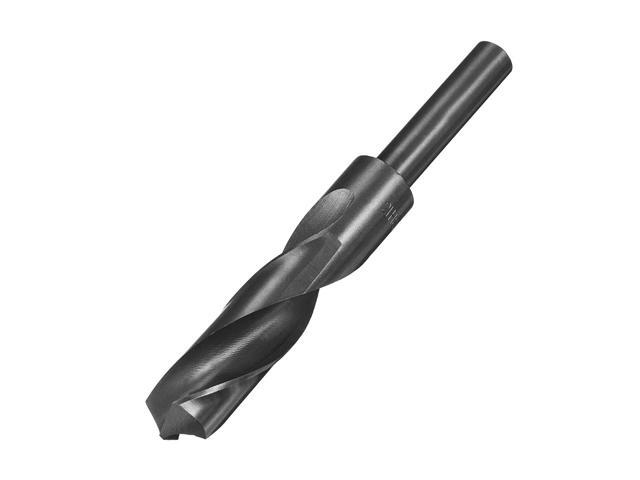 uxcell Reduced Shank Drill Bit 21mm High Speed Steel HSS 9341 Black Oxide with 1/2 Inch Straight Shank