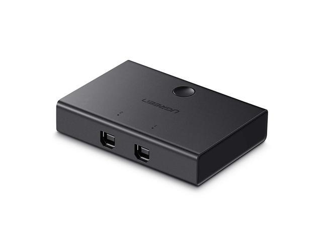 UGREEN USB Sharing Switch USB 20 Peripheral Switcher Adapter Box 2 Computer Share 1 USB Device Hub for Printer Scanner with 2 Pack USB 20 Male Cable