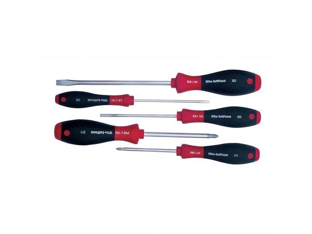 Wiha 30295 Screwdriver Set Slotted and Phillips 5 Piece